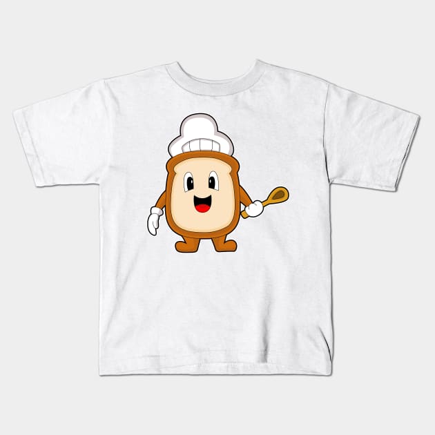 Bread Cook Cooking spoon Kids T-Shirt by Markus Schnabel